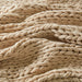 Chunky Double Knit - Handmade Throw - Tan - Simple Home Plus
