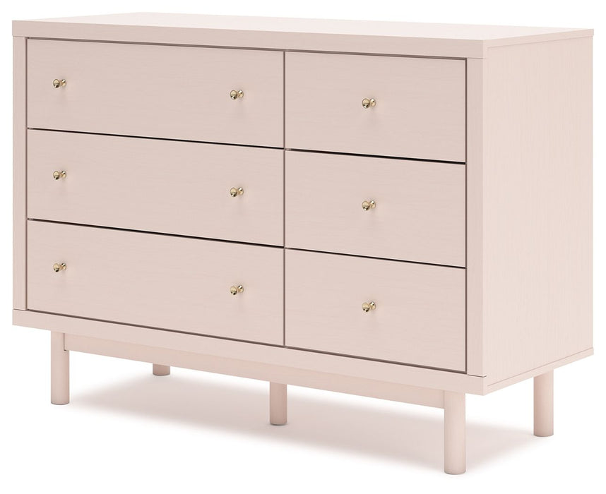 Wistenpine - Blush - Six Drawer Dresser - Simple Home Plus