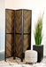 Marlene - 3-Panel Room Divider Folding Screen - Rustic Tobacco - Simple Home Plus