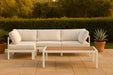 Nizuc - Outdoor Patio 4 Piece Modular Sectional With White Frame - Simple Home Plus