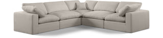 Comfy - 5 Piece Linen Modular Corner Sectional - Simple Home Plus