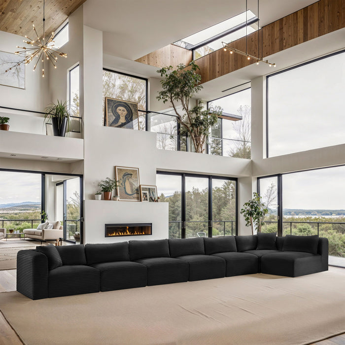 Shaggy - 7 Piece Modular Sectional - Simple Home Plus
