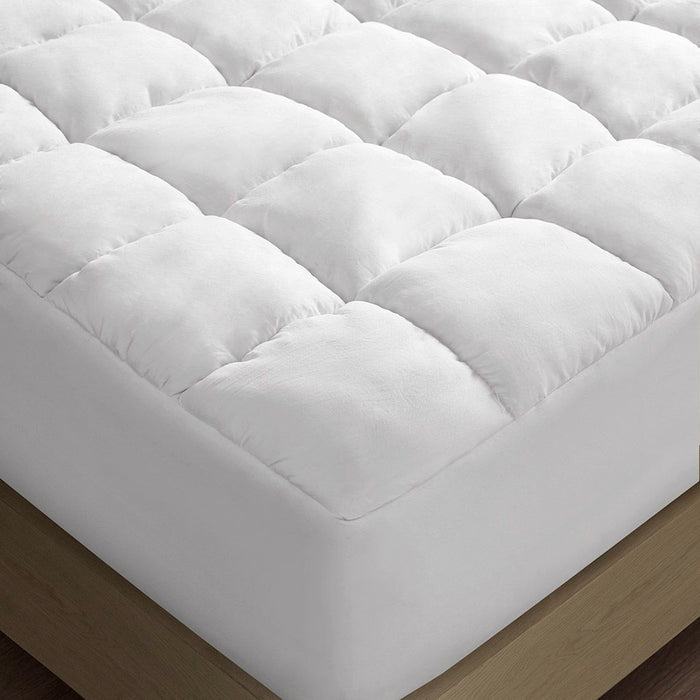 Dream Puff - Overfilled Down Alternative Mattress Pad - White - Simple Home Plus