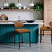 Riccio - Fabric Stool - Black Frame - Simple Home Plus