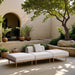 Laguna - 3 Piece Resilient Water Resistant Fabric Outdoor Patio Armless Modular Sofa - Simple Home Plus