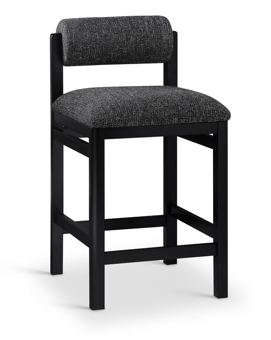 Roundhill - Fabric Counter Stool - Black Frame - Simple Home Plus