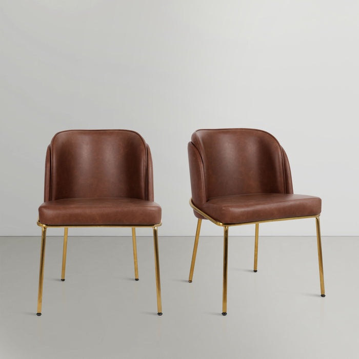 Jagger - Dining Chair (Set of 2) - Gold Base - Simple Home Plus
