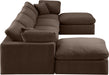 Comfy - 6 Piece Velvet Modular Double Chaise Sectional - Simple Home Plus