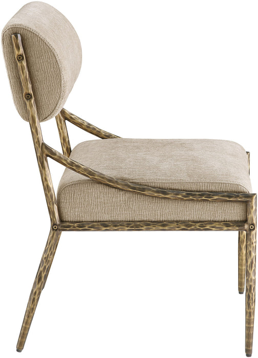 Bastille - Upholstered Dining Side Chair (Set of 2) - Brass Frame - Simple Home Plus