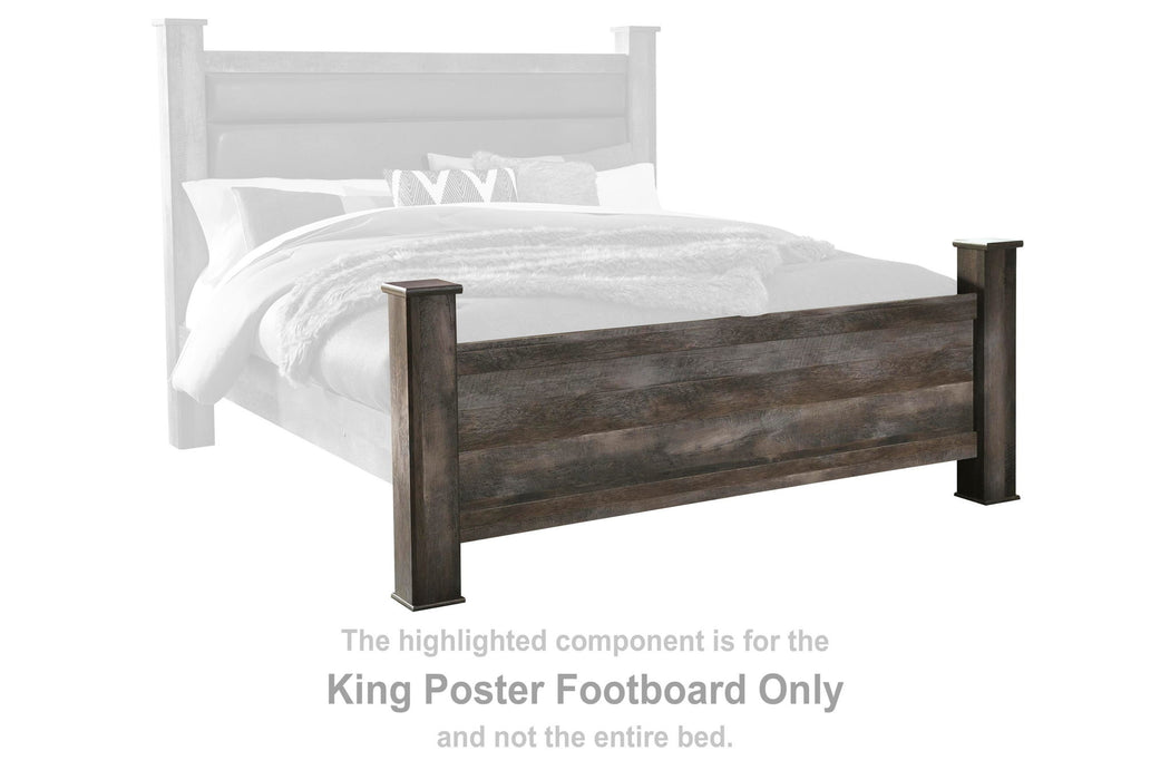 Wynnlow - King Poster Footboard - Gray - Simple Home Plus