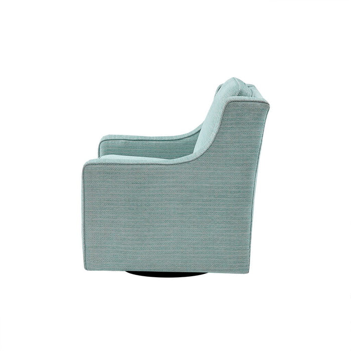 Harris - Swivel Chair - Dusty Aqua - Simple Home Plus