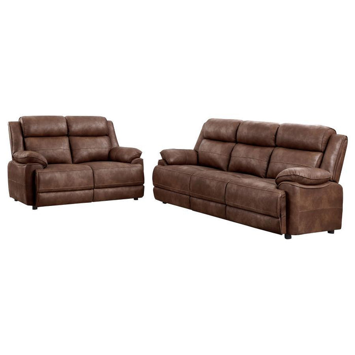 Ellington - Upholstered Padded Arm Sofa Set - Simple Home Plus