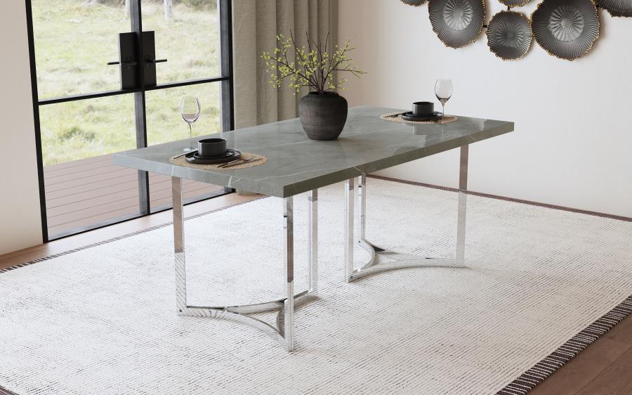 Sterling - Rectangular Dining Table - Gray - Simple Home Plus