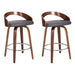 Sonia - 26" Counter Height Swivel Bar Stool - Walnut Wood - Simple Home Plus