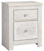 Paxberry - Whitewash - Two Drawer Night Stand - Simple Home Plus