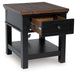 Wildenauer - Brown / Black - Rectangular End Table - Simple Home Plus