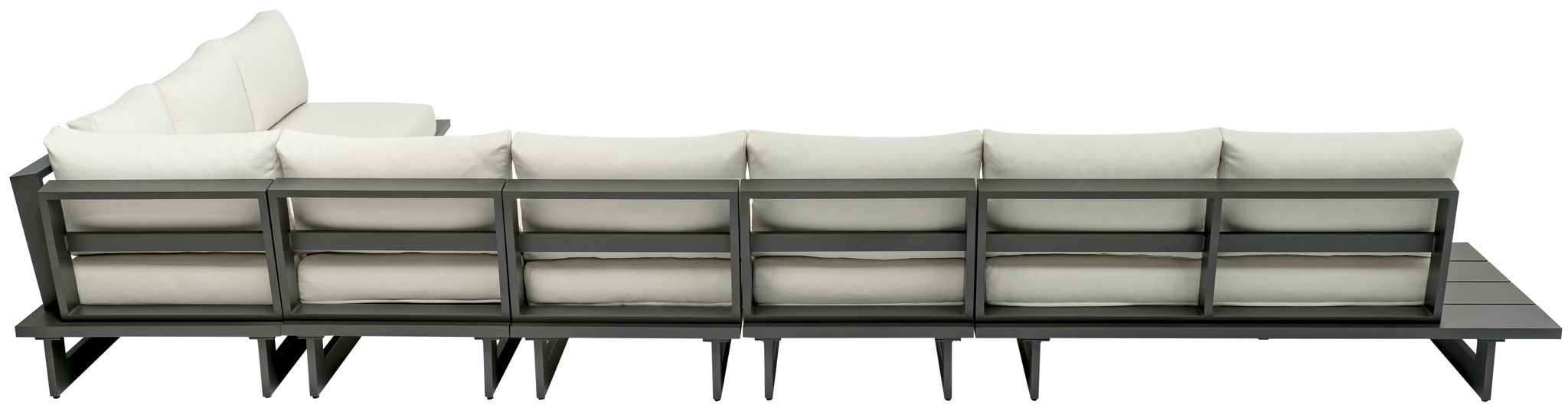 Maldives - 6 Piece Water Resistant Outdoor Patio Modular Sectional With Gray Base - Simple Home Plus