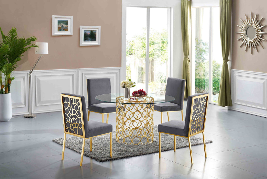 Opal - Dining Chair with Gold Legs (Set of 2) - Simple Home Plus