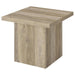 Devar - Square Engineered Wood End Table - Distressed Pine - Simple Home Plus