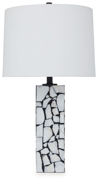 Macaria - White / Black - Marble Table Lamp - Simple Home Plus