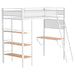 Campus - 3-Shelf Metal Twin Workstation Loft Bed - Simple Home Plus