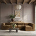 Rummi - Velvet Performance Fabric Upholstered 5 Piece Modular Sectional, L-Shaped (Right) - Simple Home Plus