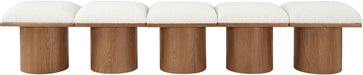 Pavilion - 5 Piece Modular Bench With Walnut Base - Simple Home Plus