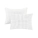 Evelyn - 3 Piece King Stripe Ruched Comforter Set - White - Simple Home Plus