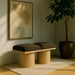 Pavilion - 2 Piece Modular Bench With Natural Base - Simple Home Plus