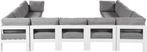 Nizuc - Outdoor Patio 11 Piece Modular Sectional With White Frame - Simple Home Plus