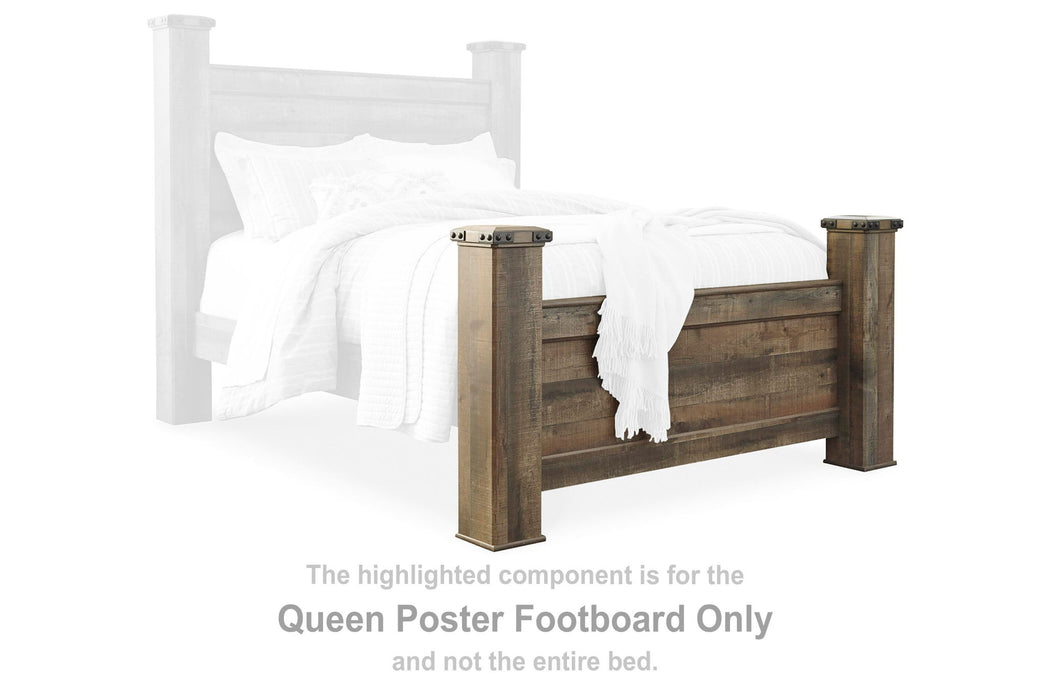 Trinell - Queen Poster Footboard - Brown - Simple Home Plus