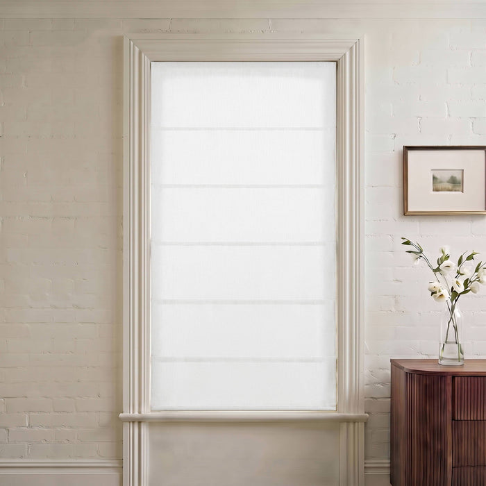 Emery - 64" x 33" Cordless Roman Shade - White