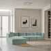 Shaggy - 5 Piece Modular Sectional With Ottoman - Simple Home Plus