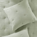 Breeze - Full/Queen Cotton Gauze Embroidered Quilt Set - Sage - Simple Home Plus
