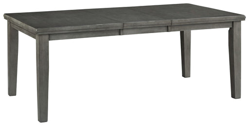 Hallanden - Gray - Rectangular Dining Room Butterfly Extension Table - Simple Home Plus