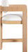 Sacha - Linen Stool With Natural Base - Simple Home Plus