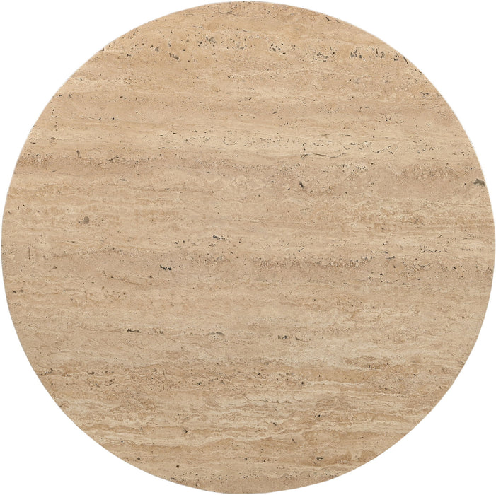 Fontelina - 30" Genuine Bistro Dining Table - Travertine - Simple Home Plus