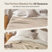 Waffle Weave - Cotton Blanket - Khaki - Simple Home Plus