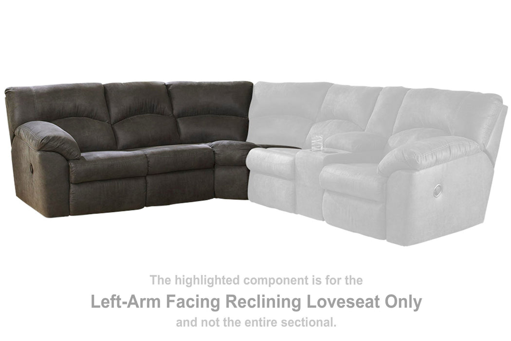 Tambo - LAF Reclining Loveseat - Pewter - Simple Home Plus