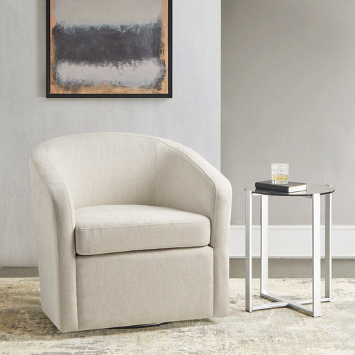 Amber - Swivel Chair - Ivory - Simple Home Plus