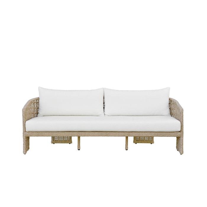 Driftbay - Powder Coated Metal Outdoor Conversation Set With Cushions