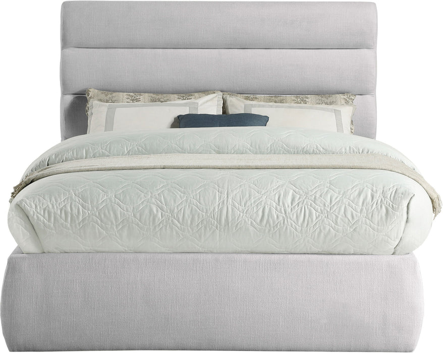 Adam - Linen Fabric Bed With 52" Headboard - Simple Home Plus