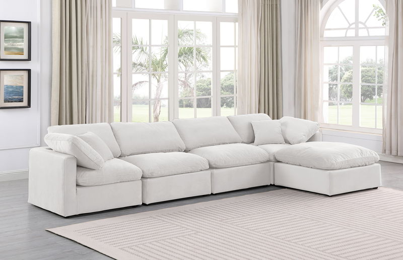 Indulge - Velvet 5 Piece Modular Sectional With Chaise