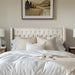 Amelia - Upholstery Headboard - Cream - Simple Home Plus