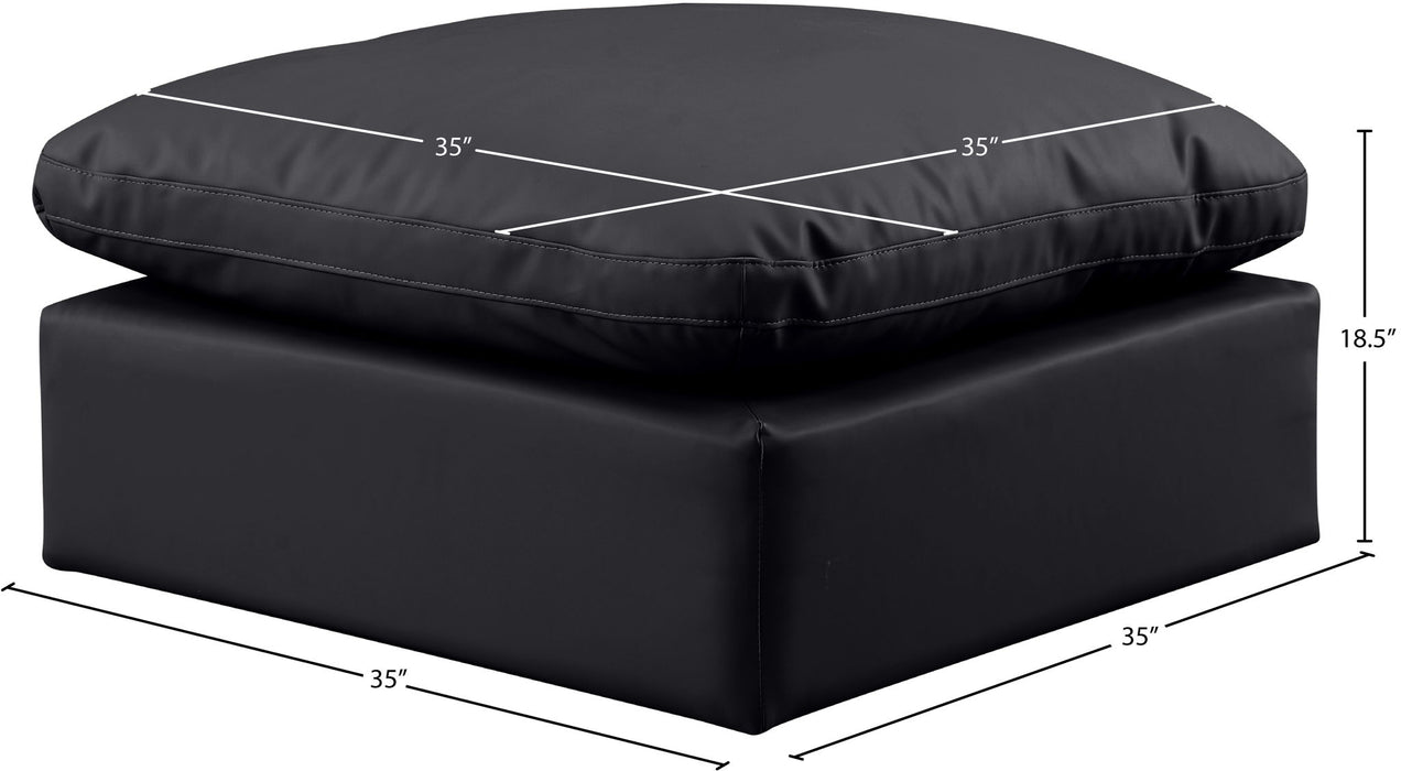 Indulge - Faux Leather Ottoman - Simple Home Plus