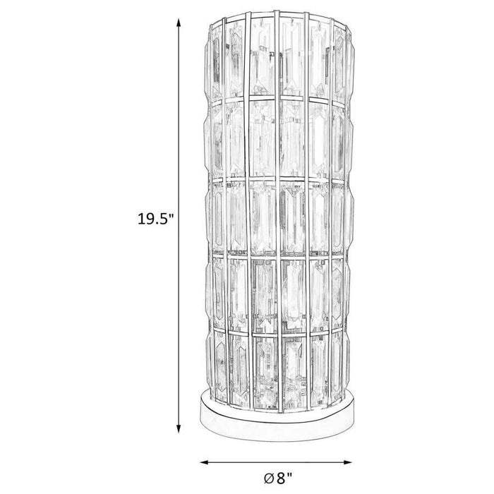 Wanda - Crystal Shade Bedside Table Lamp - Simple Home Plus