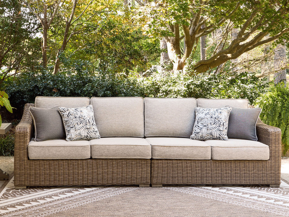 Laguna Heights - RAF/LAF Loveseat With Cushion (Set of 2) - Beige - Simple Home Plus