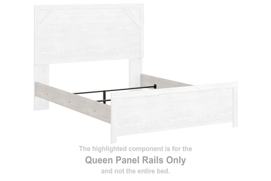 Gerridan - Queen Panel Rails - White / Gray - Simple Home Plus