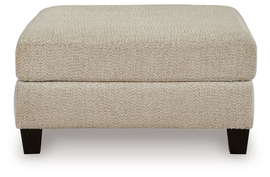 Steelwater Retreat - Oversized Accent Ottoman - Latte - Simple Home Plus