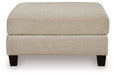 Steelwater Retreat - Oversized Accent Ottoman - Latte - Simple Home Plus